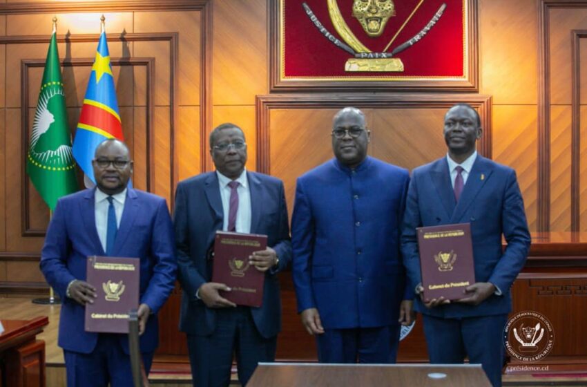  RDC : Félix Tshisekedi préside la cérémonie de la signature d’un accord historique entre le gouvernement tchadien et un parti d’opposition pour le retour d’exilés politiques